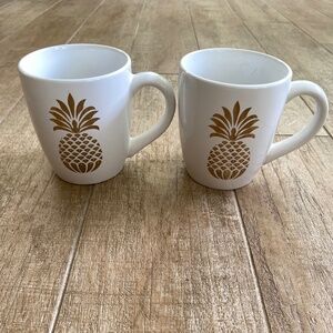 Pineapple Ceramic Mugs - Set of 2